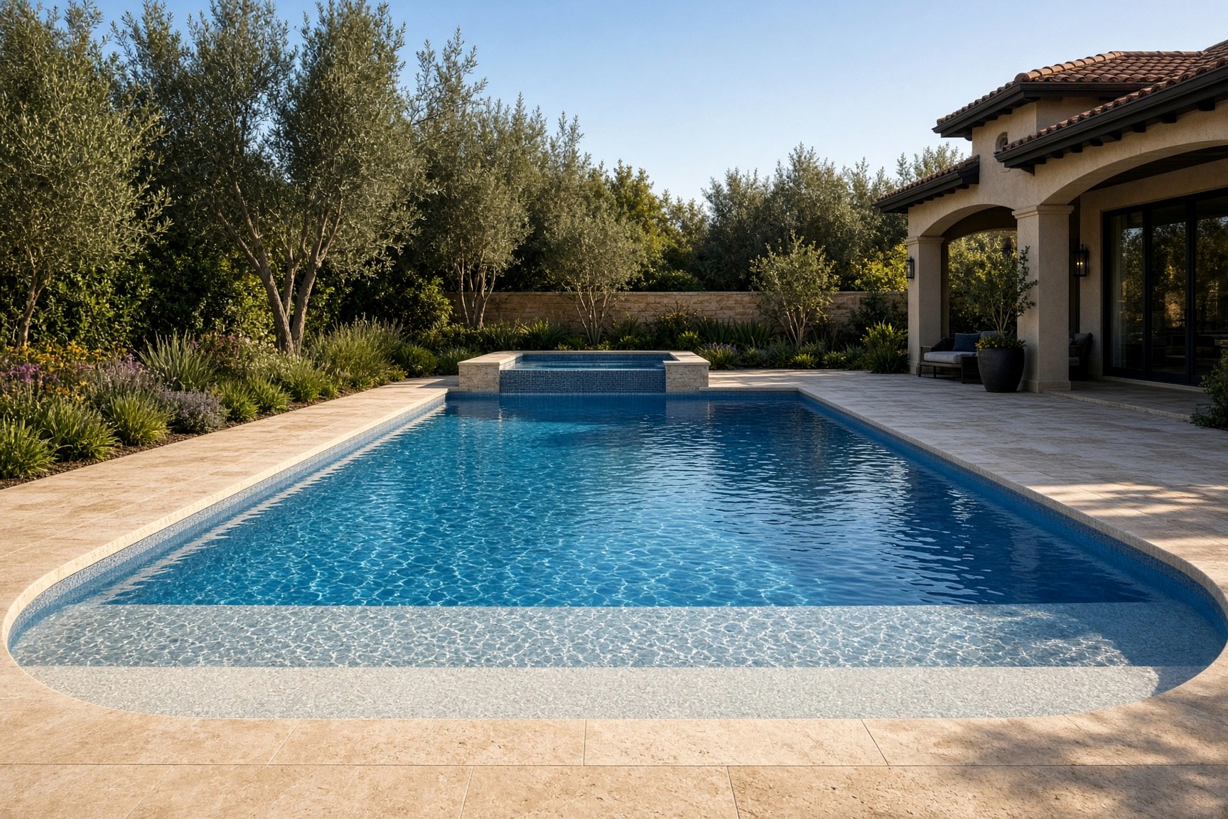 Same pool after quartz finish